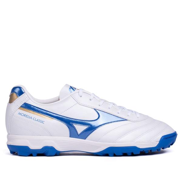 Imagem de Chuteira Society Mizuno Morelia Classic AS Branco/azul