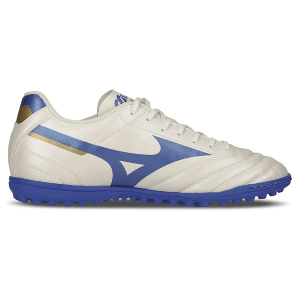 Imagem de Chuteira Society Mizuno Morelia Club As - Masculino - Branco-Azul-Dourado