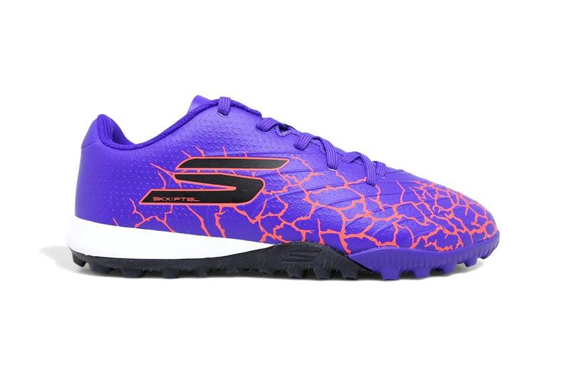 Imagem de Chuteira Society Skechers Youth Infantil - unissex - roxo e rosa