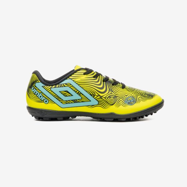 Imagem de Chuteira Society Umbro Orbit Infantil Cor: Amarelo E Preto - Tamanho: 34