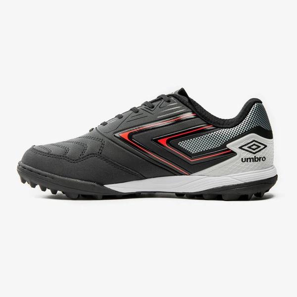 Imagem de Chuteira Society Umbro Pro 5 Bump Club - Preto/Prata/Coral