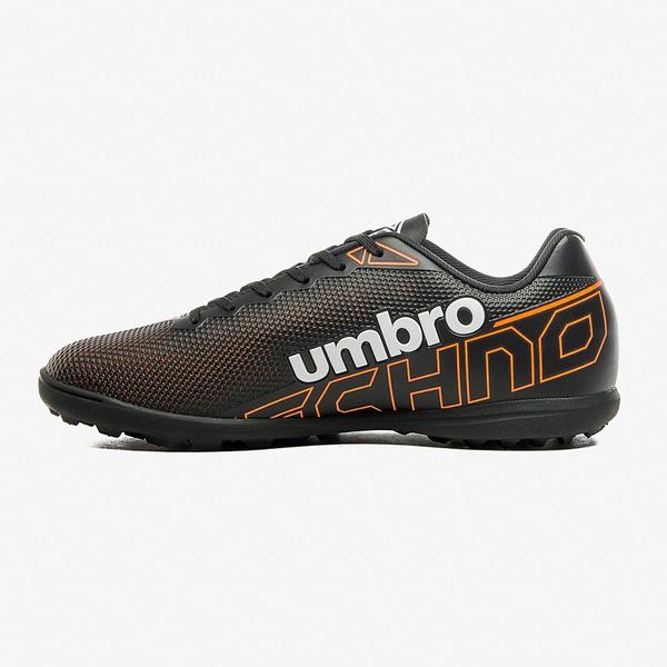 Imagem de Chuteira Society Umbro Techno Cor: Preto E Laranja - Tamanho: 41