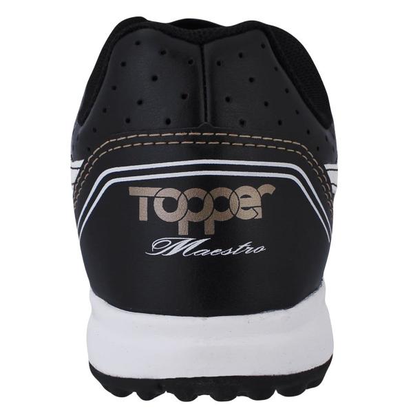 Imagem de Chuteira Topper Maestro TD IV Society Masculino - Preto e Branco