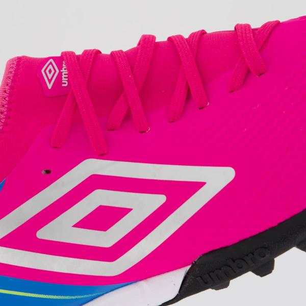 Imagem de Chuteira Umbro Adamant Top Society Rosa e Azul