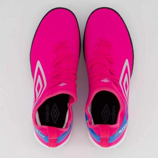 Imagem de Chuteira Umbro Adamant Top Society Rosa e Azul