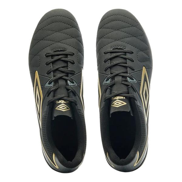 Imagem de Chuteira Umbro Attak Eternal Campo Masculina Preto Dourado Grafite