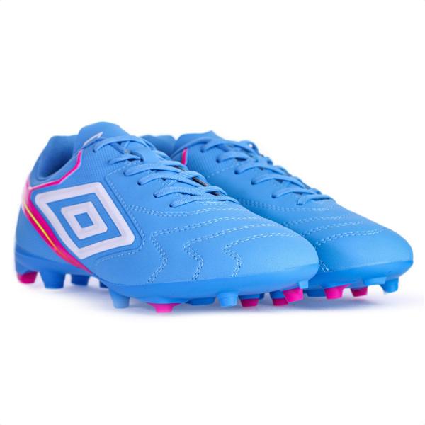 Imagem de Chuteira umbro Campo Adamant Master Class Club Azul Cinza e Rosa - Masculino