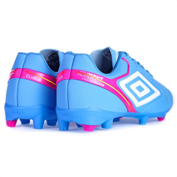 Imagem de Chuteira umbro Campo Adamant Master Class Club Azul Cinza e Rosa - Masculino