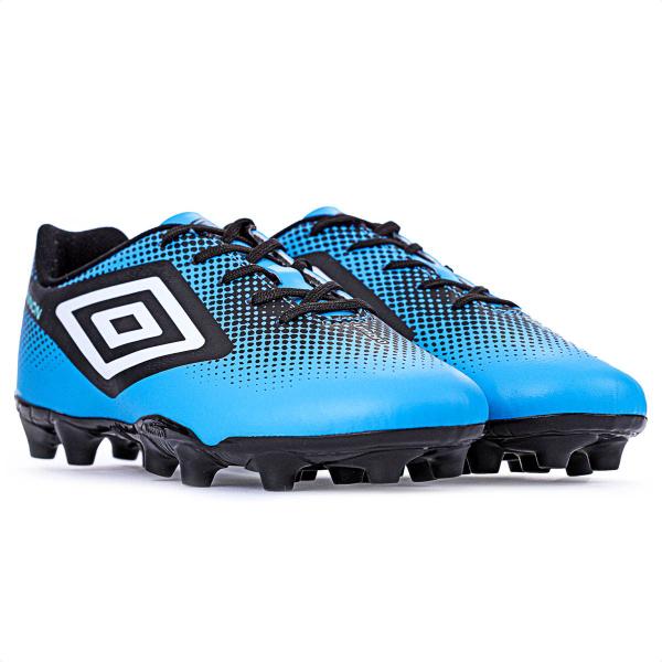 Imagem de Chuteira Umbro Campo Cannon Azul Preto e Branco  - Masculino