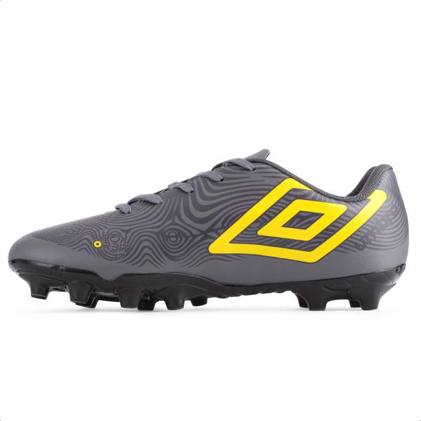 Imagem de Chuteira Umbro Campo Orbit Grafite Amarelo e Preto - Masculino