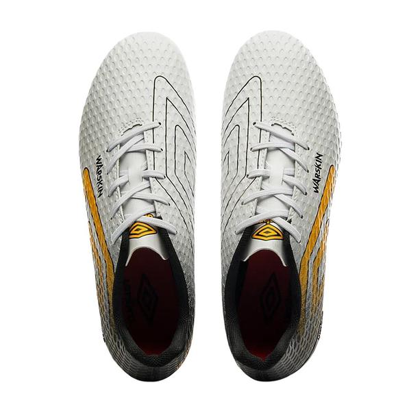 Imagem de Chuteira Umbro Campo Warskin Branco e Amarelo - Masculino