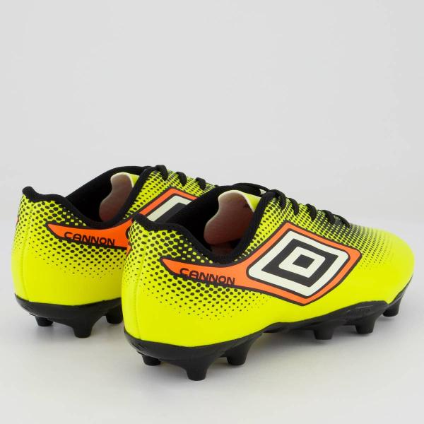 Imagem de Chuteira Umbro Cannon Campo Juvenil Verde Fluorescente