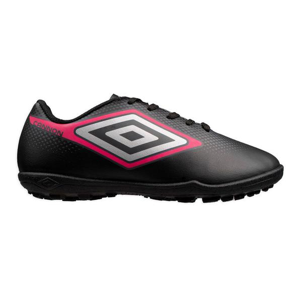 Imagem de Chuteira Umbro Cannon Society Infantil Preto/Rosa