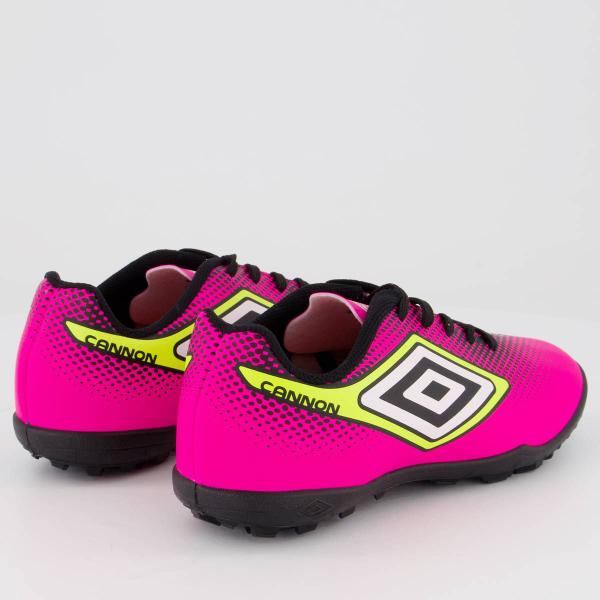 Imagem de Chuteira Umbro Cannon Society Juvenil Rosa Fluorescente