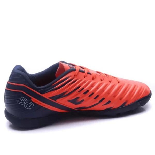 Imagem de Chuteira Umbro Fifty V Society Masculina Laranja Marinho Branco