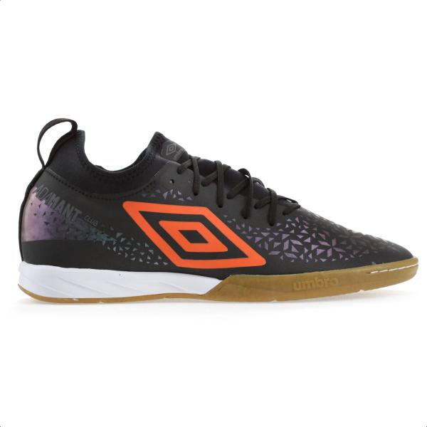 Imagem de Chuteira Umbro Futsal Adamant Club Preto e Laranja - Masculina