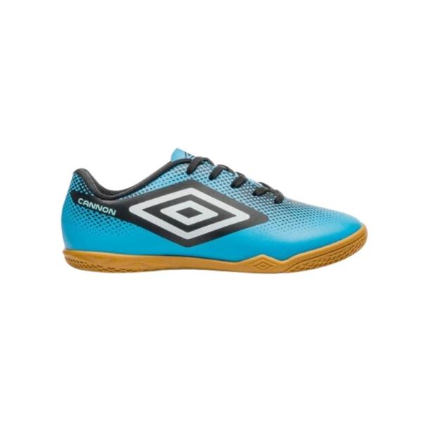 Imagem de Chuteira Umbro Futsal Cannon JR Azul e Preto - Infantil