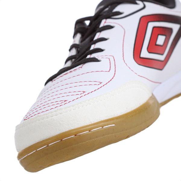 Imagem de Chuteira Umbro Futsal Class + Branco Vermelho e Preto - Masculino