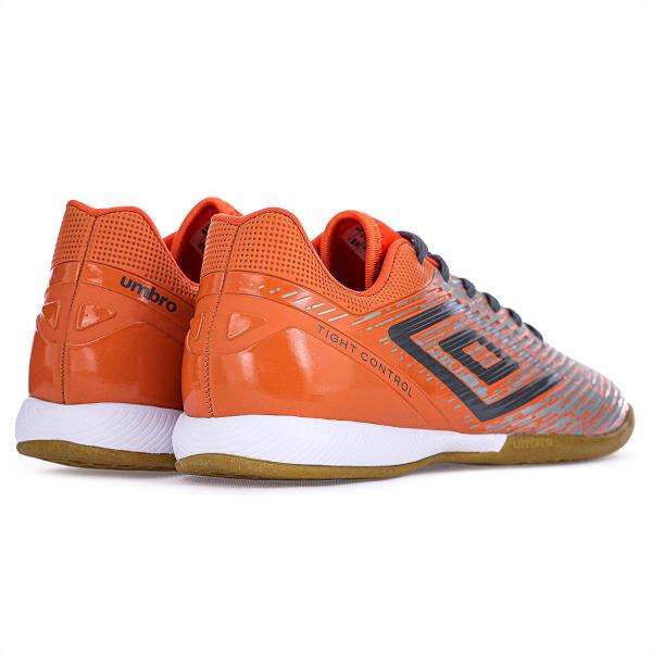 Imagem de Chuteira Umbro Futsal Gravity Cinza Laranja e Grafite - Masculina