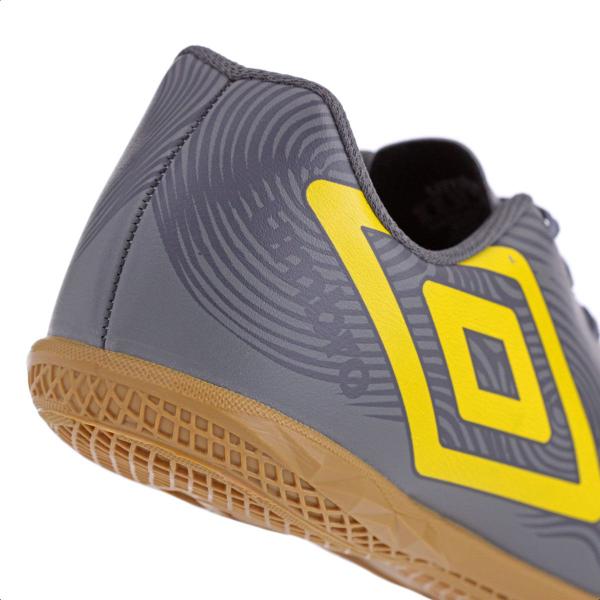 Imagem de Chuteira Umbro Futsal Orbit Grafite Amarelo e Preto - Masculino