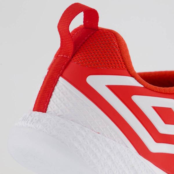 Imagem de Chuteira Umbro Pro 5 Bump England Futsal Branca e Vermelha