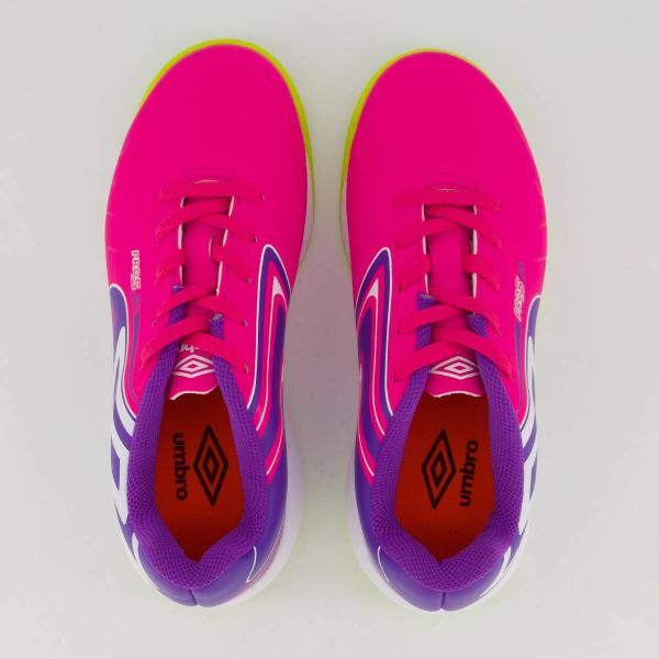 Imagem de Chuteira Umbro Pro 5 Futsal Juvenil Rosa