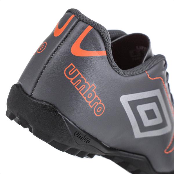 Imagem de Chuteira Umbro Society Class 2.2 Jr Grafite Prata e Laranja - Infantil