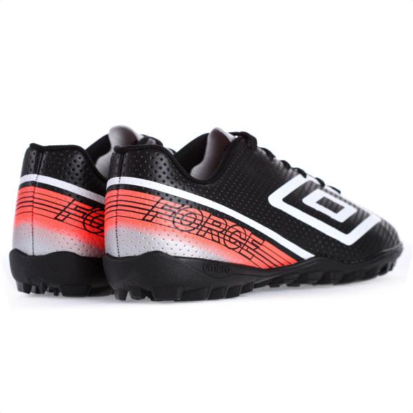 Imagem de Chuteira Umbro Society Force Preto Branco e Coral - Masculina