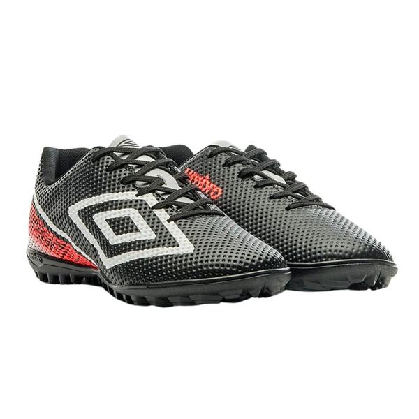 Imagem de Chuteira Umbro Society Force Preto e Coral - Masculino