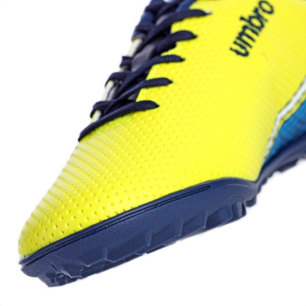 Imagem de Chuteira Umbro Society Force Verde limão Marinho e Azul - Masculina