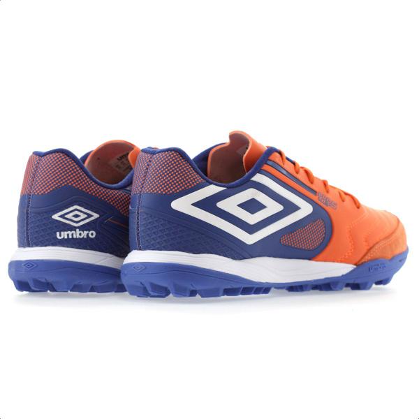 Imagem de Chuteira Umbro Society Pro 5 Bump Club Laranja e Azul - Masculina