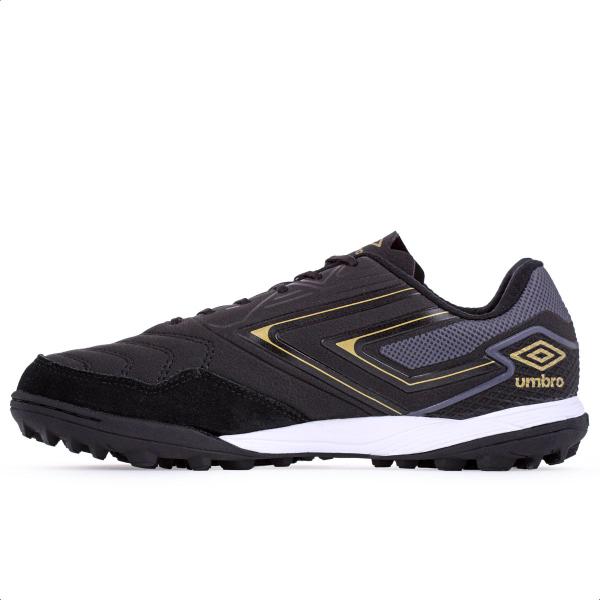 Imagem de Chuteira Umbro Society Pro 5 Bump Club Preto Dourado e Grafite - Masculina