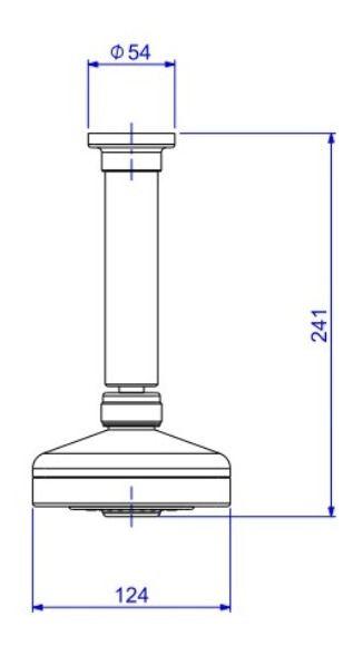 Imagem de Chuv c/ tubo para teto acqua plus 1990.bl.tet.mt