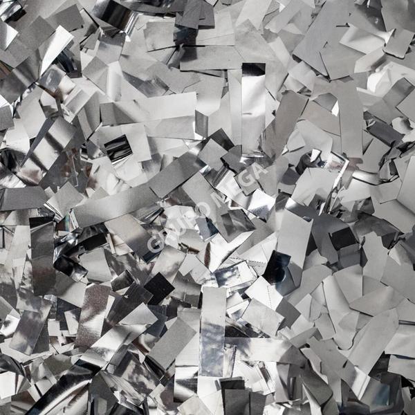 Imagem de Chuva prata Popper confetes metalizados festas eventos 2 uni