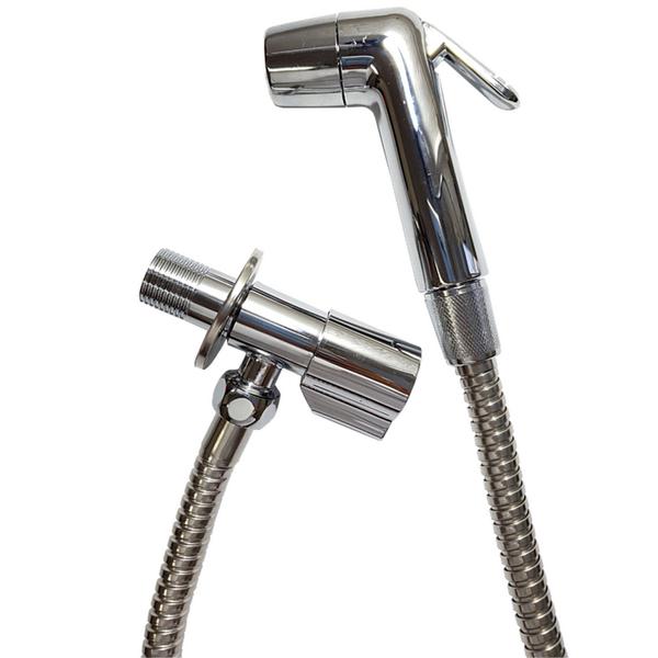 Chuveirinho Luxo Metal e Plastico Cromado Fácil Instalar - Ducha Imagem de Chuveirinho Luxo Metal e Plastico Cromado Fácil Instalar