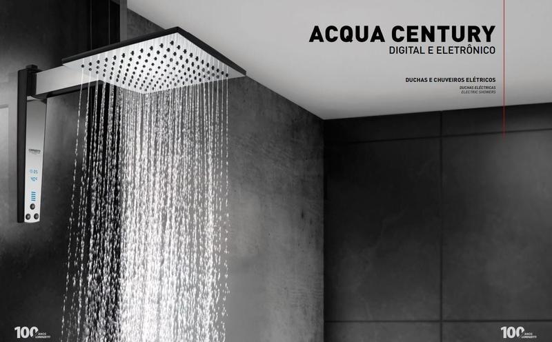 Imagem de Chuveiro Acqua Century Digital Preto/Cromado 220V/7500W