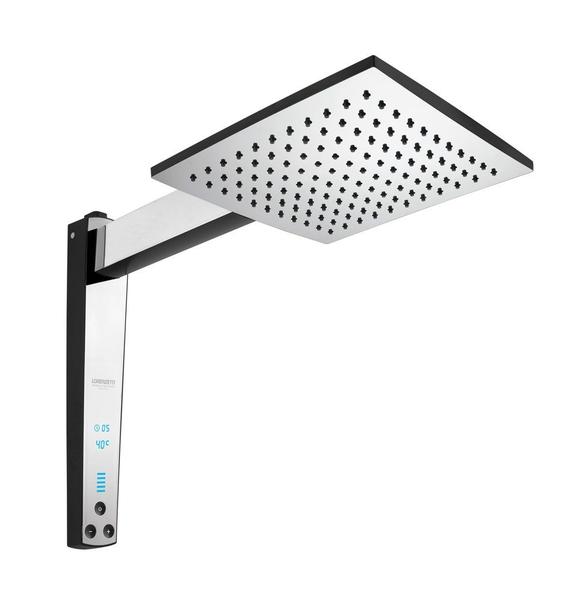 Chuveiro acqua century digital preto / cromado 7500w 220v - Lorenzetti Imagem de Chuveiro acqua century digital preto / cromado 7500w 220v