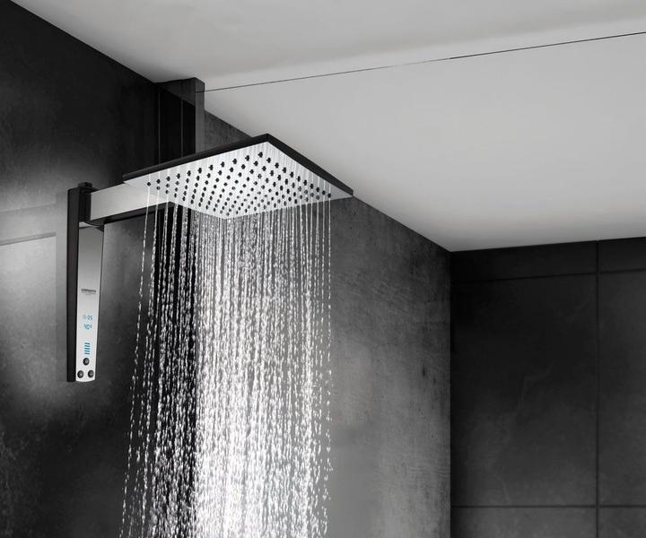 Chuveiro acqua century digital preto / cromado 7500w 220v - Lorenzetti Imagem de Chuveiro acqua century digital preto / cromado 7500w 220v