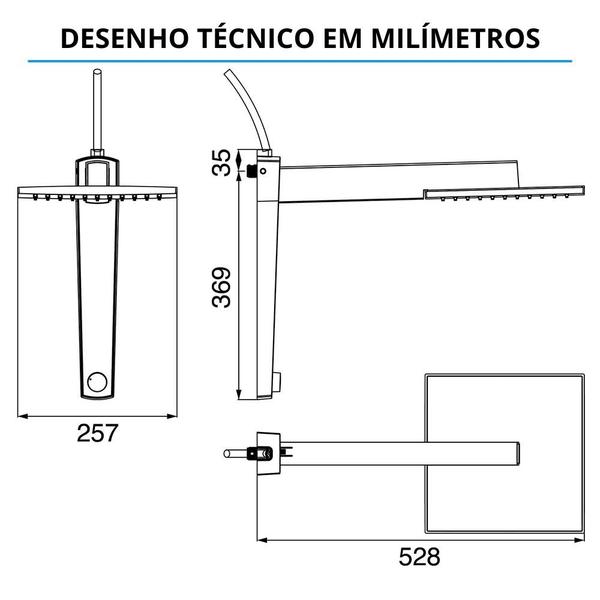 Imagem de Chuveiro Acqua Century Eletrônico 127V 5500W Preto Lorenzetti