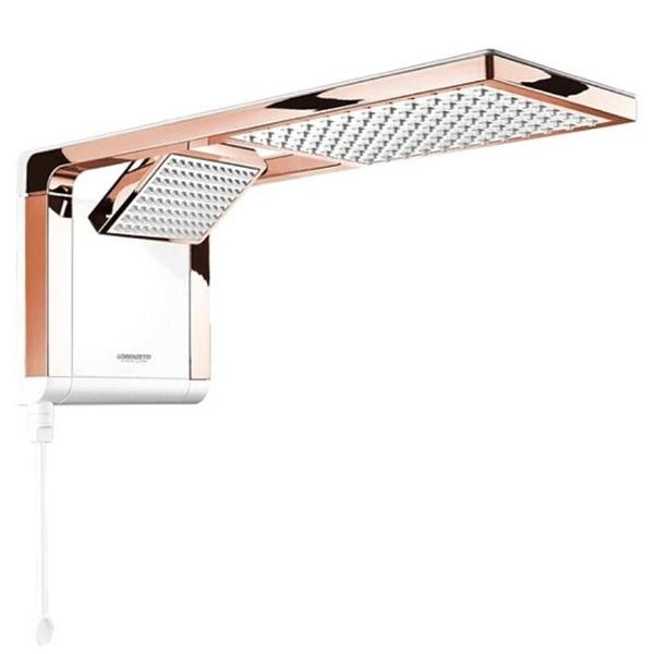 Imagem de Chuveiro Acqua Dua Ultra BK/RG 220V 6800W Lorenzetti Branco Rose Goldy