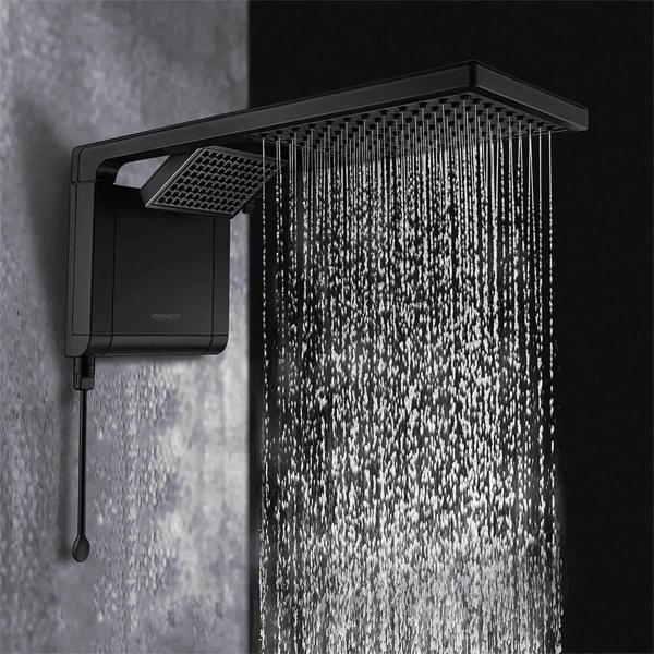 Imagem de Chuveiro Acqua Duo Matte Black Preto Fosco 7800w 220v Lorenzetti