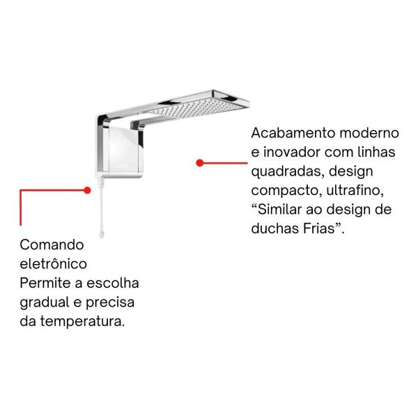 Imagem de Chuveiro Acqua Storm Branco/cromado 7800w 220v Lorenzetti