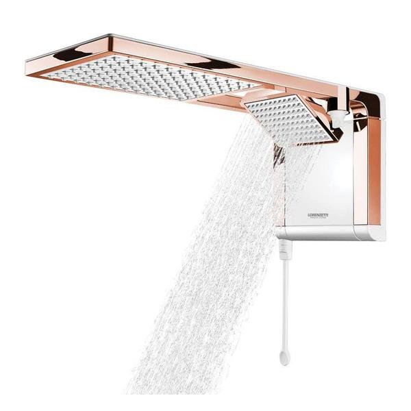 Imagem de Chuveiro Bom Barato e Luxuoso Lorenzetti Branco Rose Acqua Duo Ultra 220v 7800w