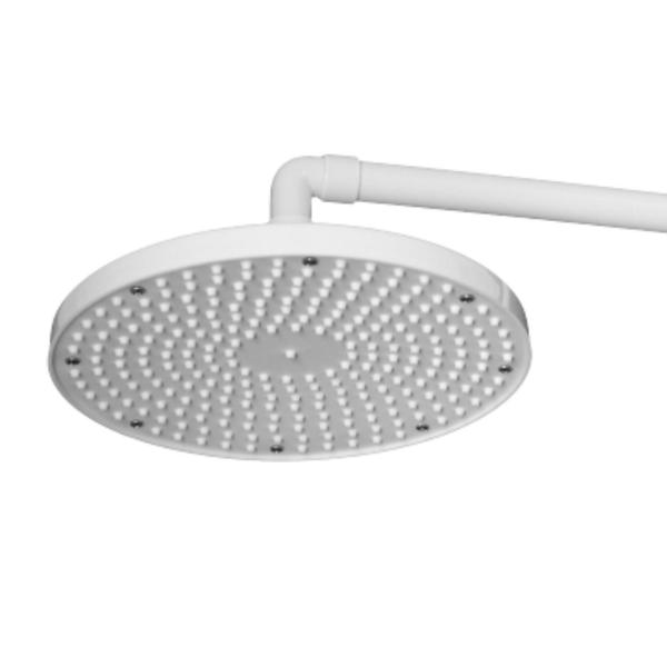 Chuveiro Chuveirão Ducha Redonda Articulada em Abs Branco 9 Polegadas Parede Piscina Area Interna - Lumar Plasticos Imagem de Chuveiro Chuveirão Ducha Redonda Articulada em Abs Branco 9 Polegadas Parede Piscina Area Interna