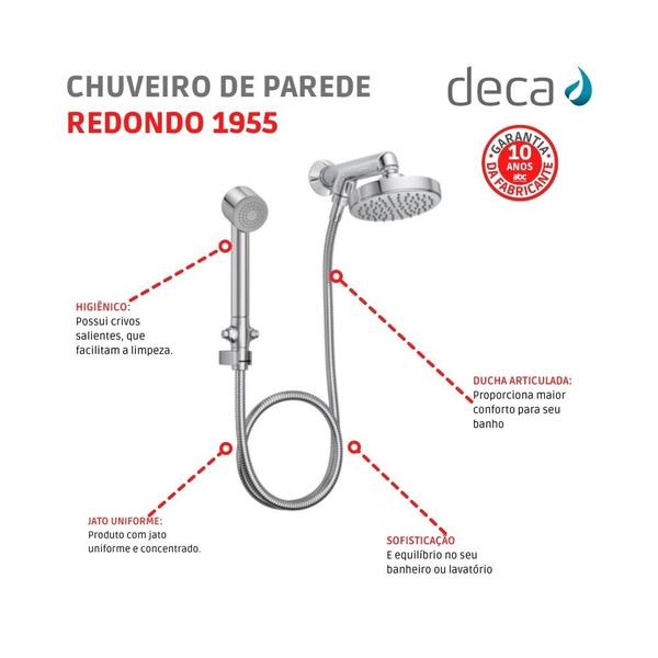 Imagem de Chuveiro Com Desviador e Ducha Manual Deca Flex