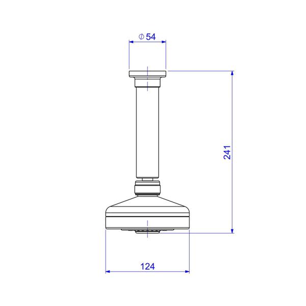 Imagem de Chuveiro com Tubo de Teto Acqua Plus Cromado Deca