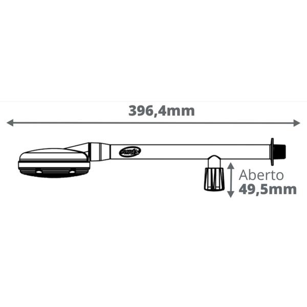 Imagem de Chuveiro De Água Fria Com Registro ½” X 4” Preto Durín