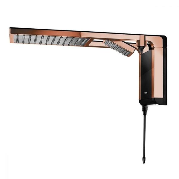 Imagem de Chuveiro De Parede Acqua Duo Lorenzetti Black/ Rose Gold 127v/5500w