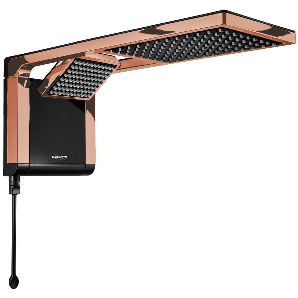 Imagem de Chuveiro De Parede Elétrico A Gás Preto Rosa Acqua Duo Ultra 220v 7800w