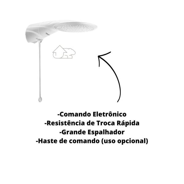 Chuveiro de parede Lorenzetti Advanced Eletrônico 5500W 127V Imagem de Chuveiro de parede Lorenzetti Advanced Eletrônico 5500W 127V